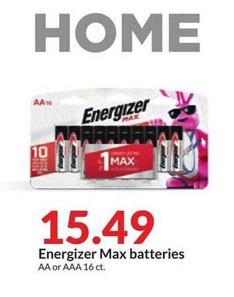 Hy-Vee Energizer max batteries offer