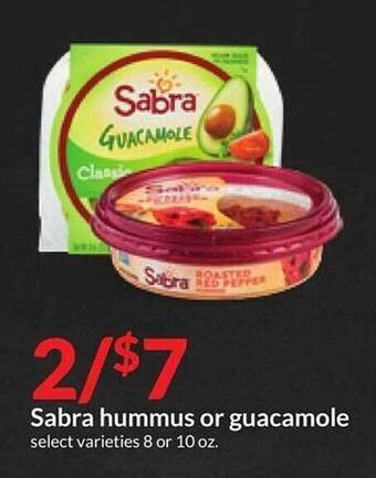 Hy-Vee Sabra hummus or guacamole offer