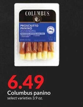 Hy-Vee Columbus panino offer