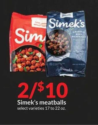 Hy-Vee Simek's meatballs offer