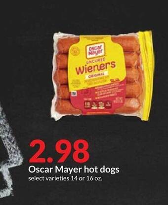 Hy-Vee Oscar mayer hot dogs offer