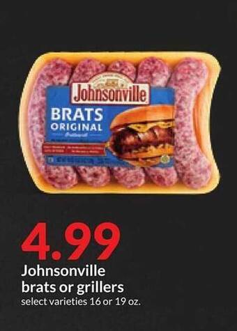 Hy-Vee Johnsonville brats or grillers offer