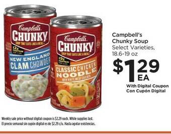 Food 4 Less Campbell's chunky soup offer