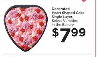 Food 4 Less Decorated heart shaped cake offer