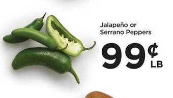 Food 4 Less Jalapeño or serrano peppers offer
