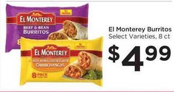 Food 4 Less El monterey burritos offer