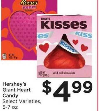 Food 4 Less Hershey's giant heart candy offer