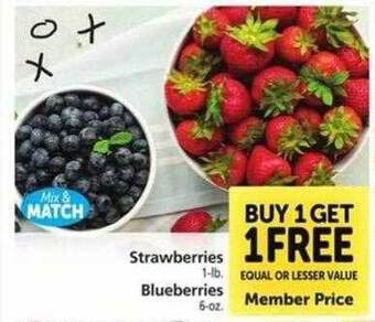 Safeway Strawberries, blueberries offer