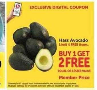 Safeway Hass avocado offer