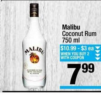 Super King Markets Malibu coconut rum offer