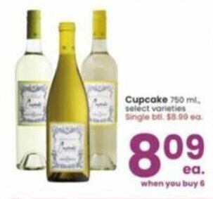 Albertsons Cupcake 750 ml offer