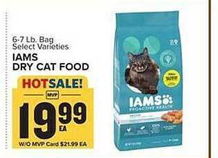 Food Lion Iams dry cat food offer
