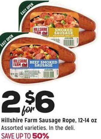 Grocery Outlet Hillshire farm sausage rope offer