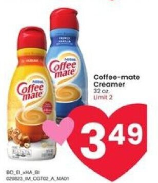 Albertsons Coffee-mate Creamer 32 oz offer