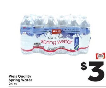 Weis Markets Weis quality spring water offer