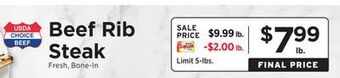 ShopRite Beef rib steak offer