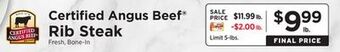 ShopRite Rib steak offer