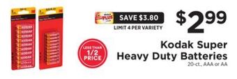 ShopRite Super heavy duty batteries offer