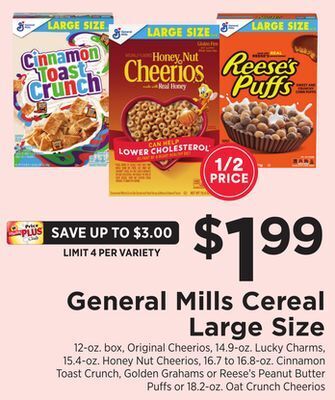 ShopRite Cereal large size offer
