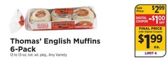 ShopRite English muffins 6-pack offer