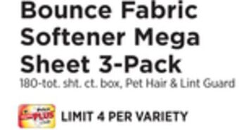 ShopRite Fabric softener mega sheet 3-pack offer
