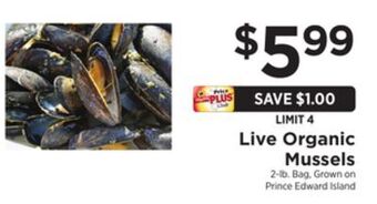 ShopRite Live organic mussels offer