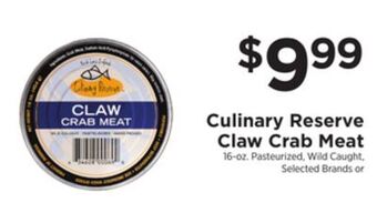 ShopRite Claw crab meat offer