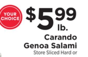 ShopRite Genoa salami offer