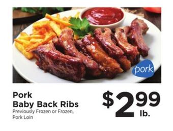 ShopRite Pork baby back ribs offer