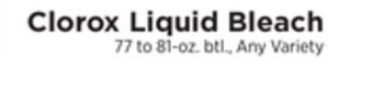 ShopRite Liquid bleach offer