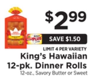 ShopRite 12-pk. dinner rolls offer