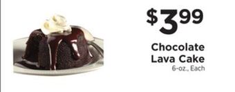 ShopRite Chocolate lava cake offer