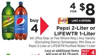 ShopRite Pepsi 2-liter or lifewtr 1-liter offer