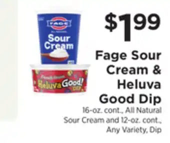 ShopRite Fage sour cream & heluva good dip offer
