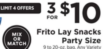 ShopRite Snacks party size offer