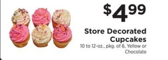 ShopRite Store decorated cupcakes offer