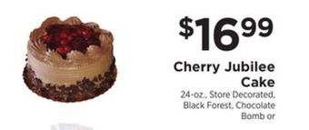 ShopRite Cherry jubilee cake offer
