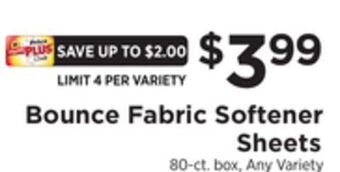 ShopRite Fabric softener sheets offer