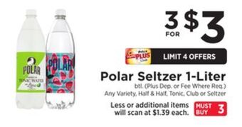 ShopRite Seltzer 1-liter offer