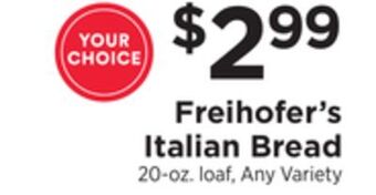 ShopRite Italian bread offer