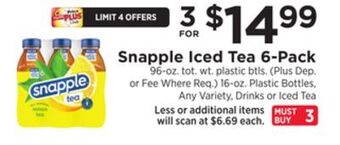 ShopRite Iced tea 6-pack offer