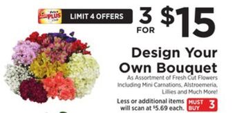 ShopRite Design your own bouquet offer