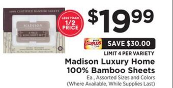 ShopRite 100% bamboo sheets offer