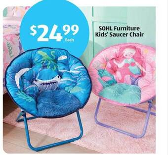 Aldi Sohl furniture kids' saucer chair offer