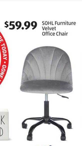 Aldi Sohl furniture velvet office chair offer