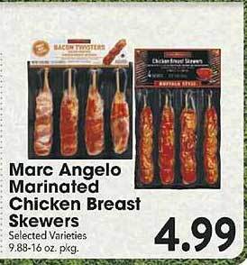 Festival Foods Marc angelo marinated chicken breast skewers offer