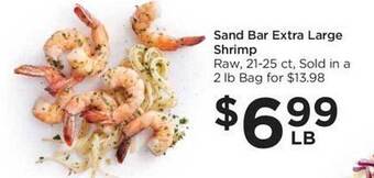 Food 4 Less Sand bar extra large shrimp offer