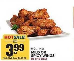 Food Lion Mild or spicy wings offer