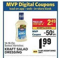 Food Lion Kraft salad dressing offer