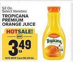 Food Lion Tropicana premium orange juice offer
